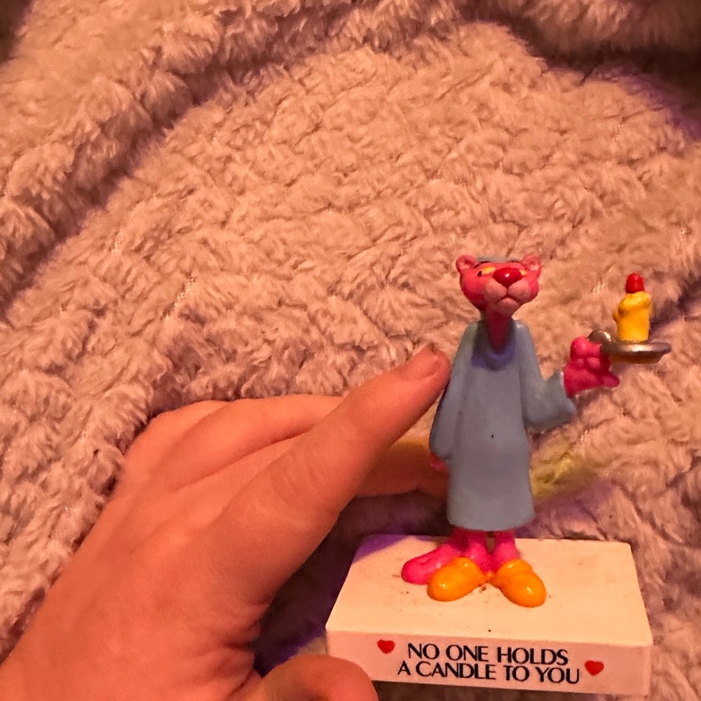 Pink Panther Candle Holder Figurine